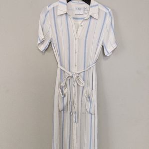 L'Academie button down midi shirt dress